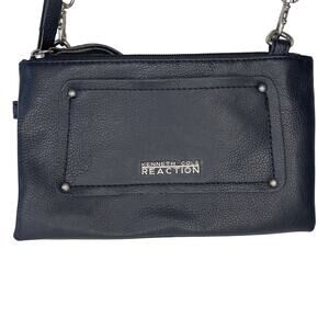 Kenneth Cole Small Purse Handbag Soft Leather Crossbody Bag Flat Tons Pockets